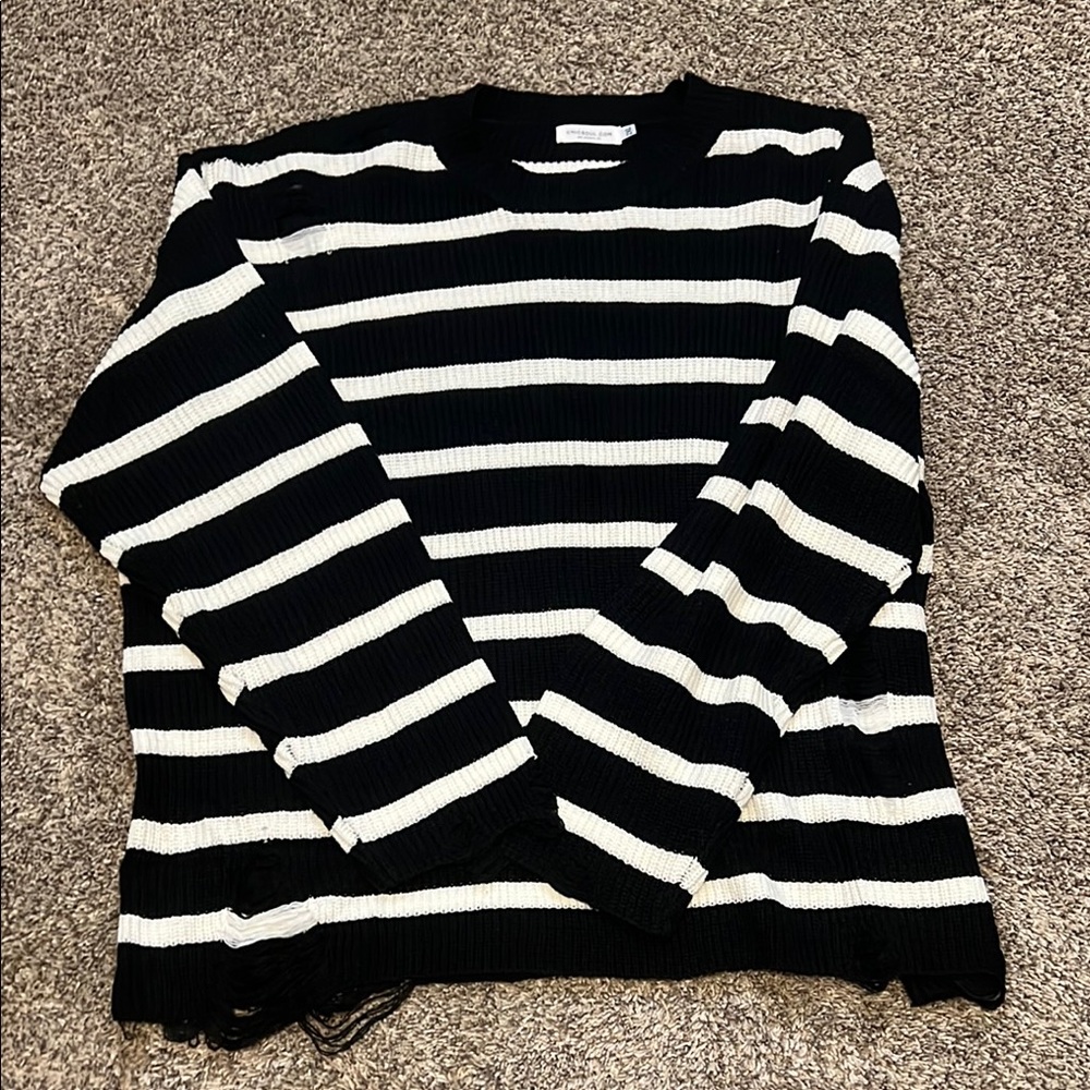 Striped Black and White Sweater